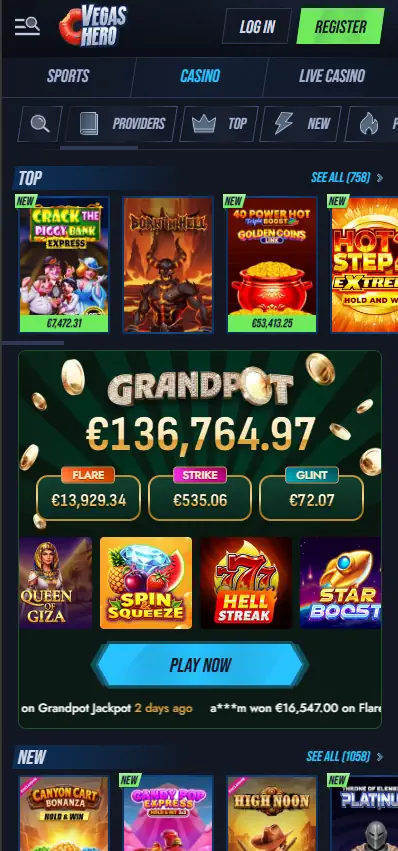 Vegas Hero App