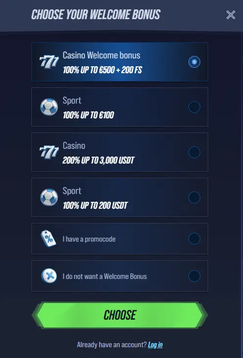 Vegas Hero Sign Up